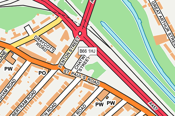 B66 1HJ map - OS OpenMap – Local (Ordnance Survey)