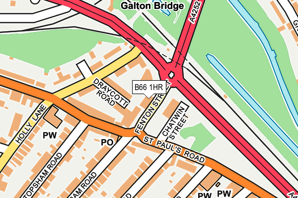 B66 1HR map - OS OpenMap – Local (Ordnance Survey)