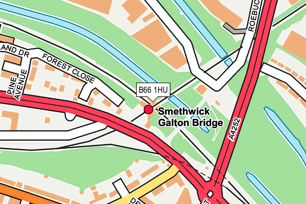 B66 1HU map - OS OpenMap – Local (Ordnance Survey)