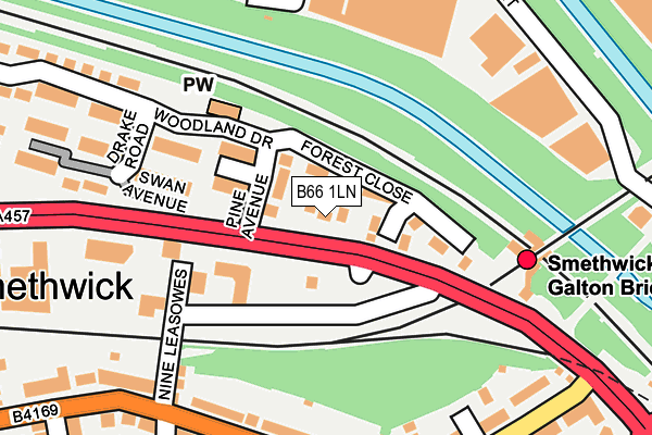 B66 1LN map - OS OpenMap – Local (Ordnance Survey)