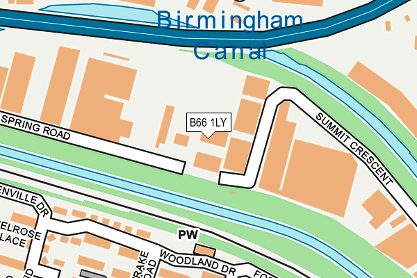 B66 1LY map - OS OpenMap – Local (Ordnance Survey)