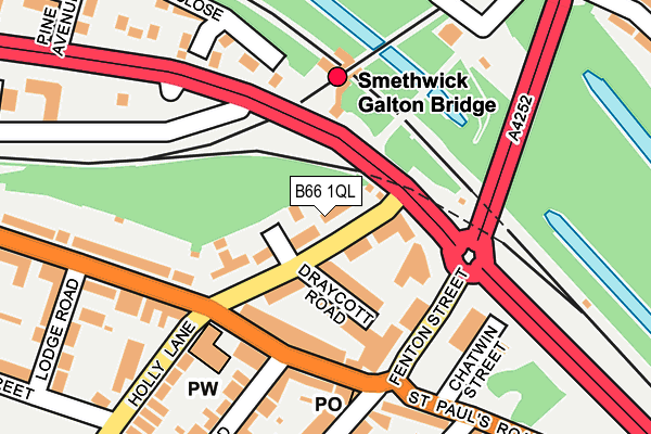 B66 1QL map - OS OpenMap – Local (Ordnance Survey)