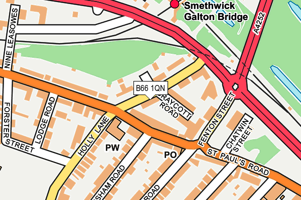 B66 1QN map - OS OpenMap – Local (Ordnance Survey)