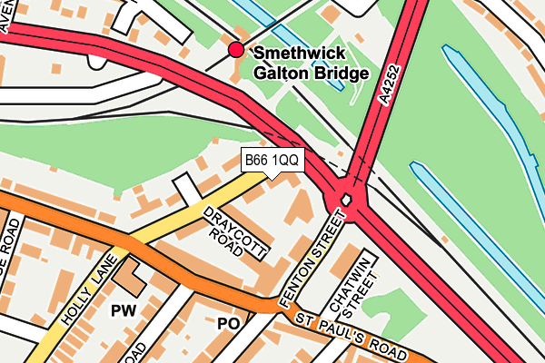 B66 1QQ map - OS OpenMap – Local (Ordnance Survey)