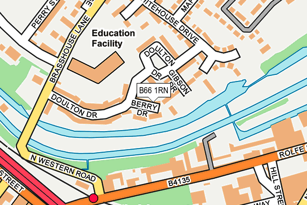 B66 1RN map - OS OpenMap – Local (Ordnance Survey)