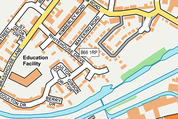 B66 1RP map - OS OpenMap – Local (Ordnance Survey)