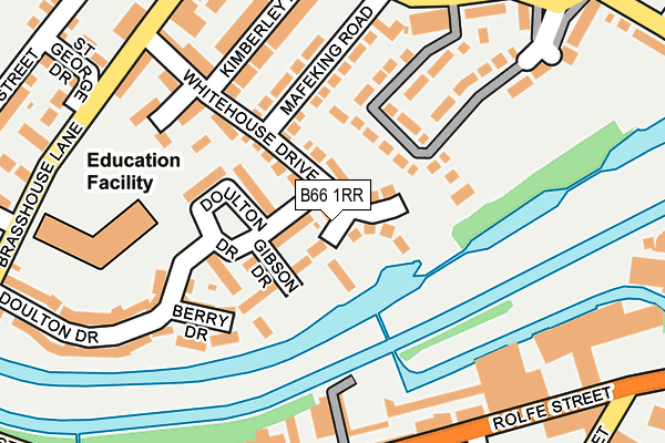 B66 1RR map - OS OpenMap – Local (Ordnance Survey)