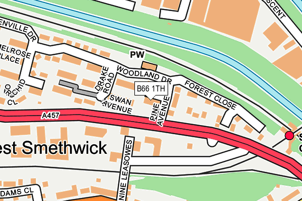 B66 1TH map - OS OpenMap – Local (Ordnance Survey)