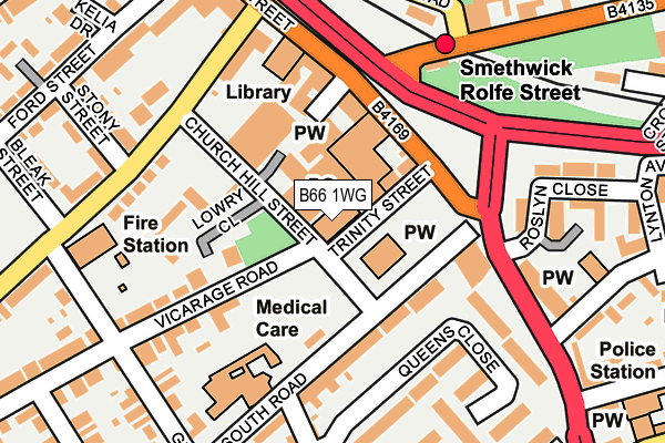 B66 1WG map - OS OpenMap – Local (Ordnance Survey)