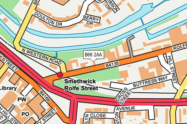 B66 2AA map - OS OpenMap – Local (Ordnance Survey)