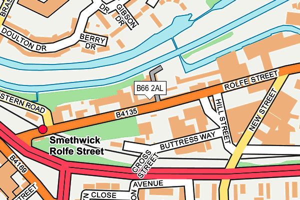 B66 2AL map - OS OpenMap – Local (Ordnance Survey)