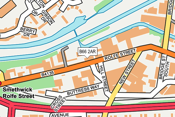 B66 2AR map - OS OpenMap – Local (Ordnance Survey)