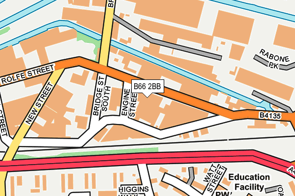 B66 2BB map - OS OpenMap – Local (Ordnance Survey)