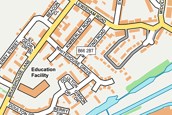 B66 2BT map - OS OpenMap – Local (Ordnance Survey)