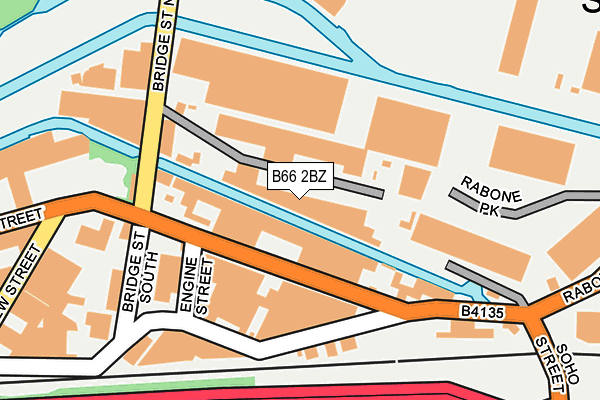 B66 2BZ map - OS OpenMap – Local (Ordnance Survey)