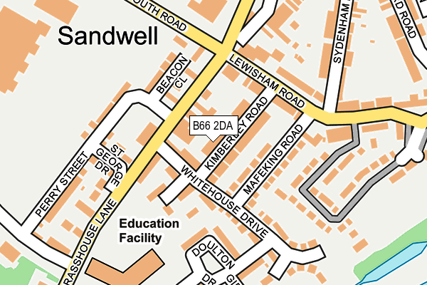 B66 2DA map - OS OpenMap – Local (Ordnance Survey)