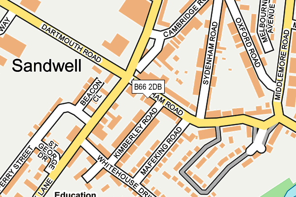 B66 2DB map - OS OpenMap – Local (Ordnance Survey)