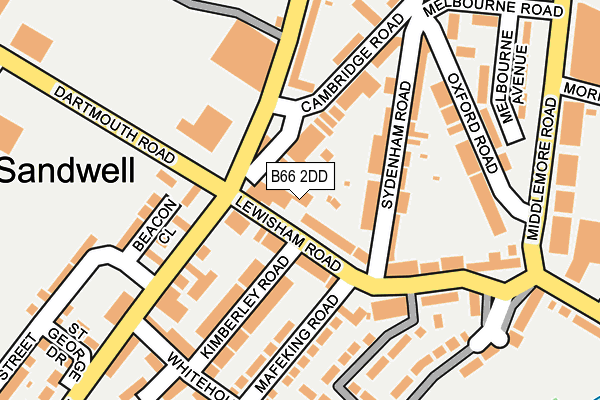 B66 2DD map - OS OpenMap – Local (Ordnance Survey)