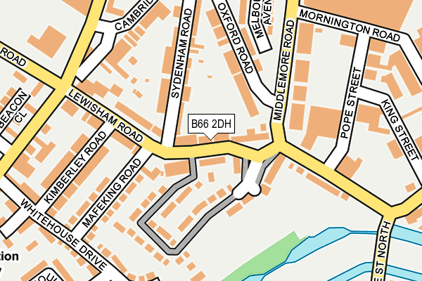 B66 2DH map - OS OpenMap – Local (Ordnance Survey)