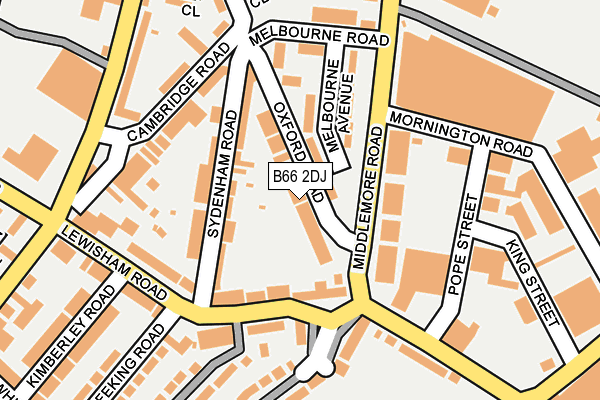 B66 2DJ map - OS OpenMap – Local (Ordnance Survey)