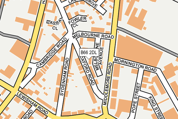 B66 2DL map - OS OpenMap – Local (Ordnance Survey)