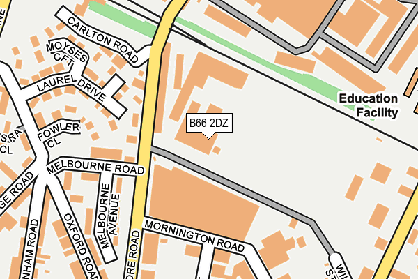 B66 2DZ map - OS OpenMap – Local (Ordnance Survey)