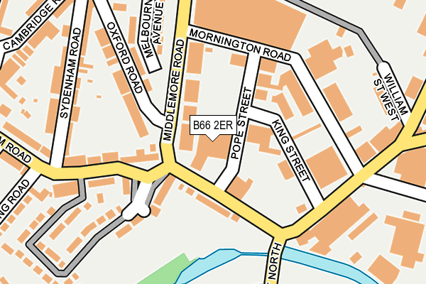 B66 2ER map - OS OpenMap – Local (Ordnance Survey)