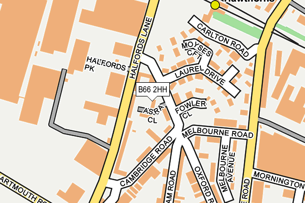 B66 2HH map - OS OpenMap – Local (Ordnance Survey)