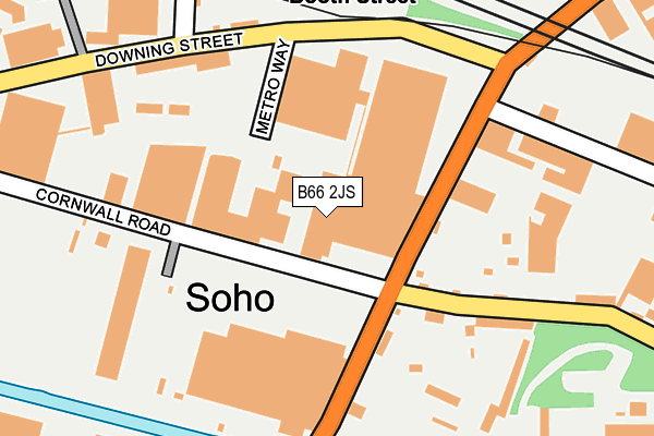 B66 2JS map - OS OpenMap – Local (Ordnance Survey)