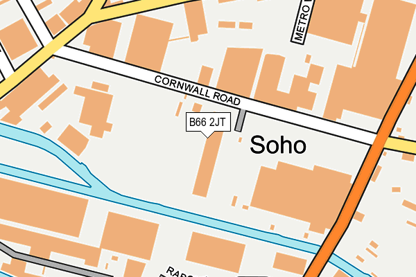 B66 2JT map - OS OpenMap – Local (Ordnance Survey)