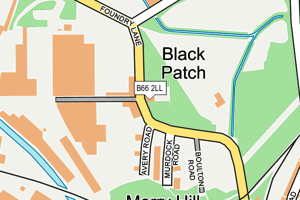 B66 2LL map - OS OpenMap – Local (Ordnance Survey)