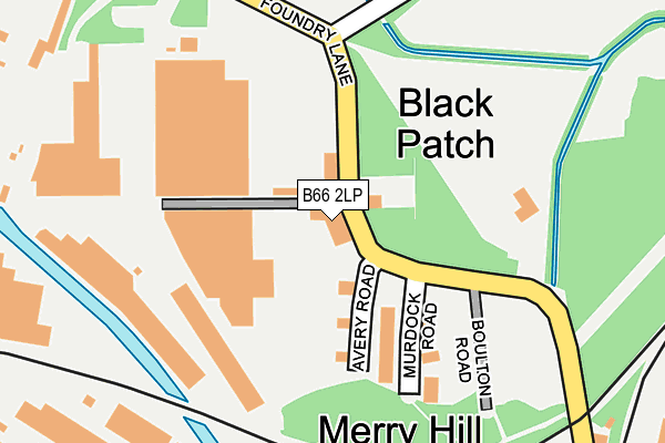 B66 2LP map - OS OpenMap – Local (Ordnance Survey)