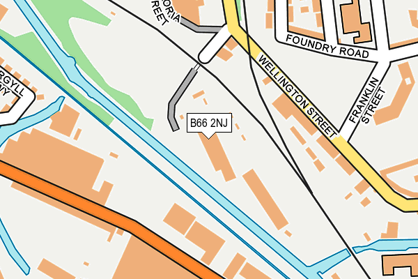 B66 2NJ map - OS OpenMap – Local (Ordnance Survey)