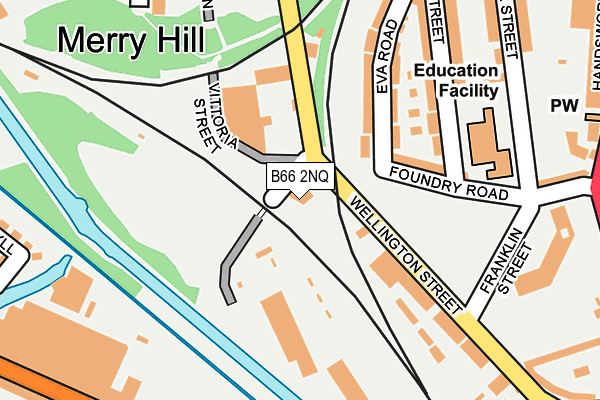 B66 2NQ map - OS OpenMap – Local (Ordnance Survey)