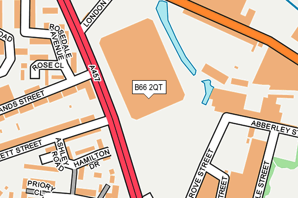 B66 2QT map - OS OpenMap – Local (Ordnance Survey)