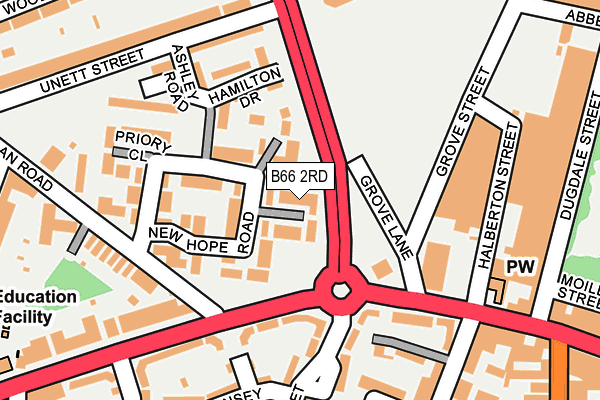 B66 2RD map - OS OpenMap – Local (Ordnance Survey)