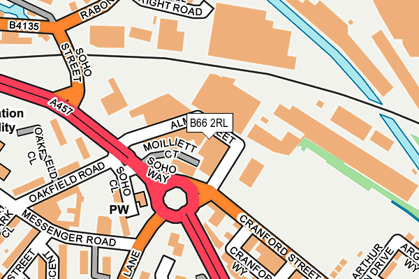 B66 2RL map - OS OpenMap – Local (Ordnance Survey)