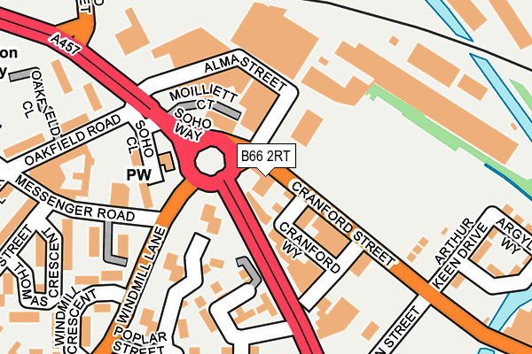 B66 2RT map - OS OpenMap – Local (Ordnance Survey)