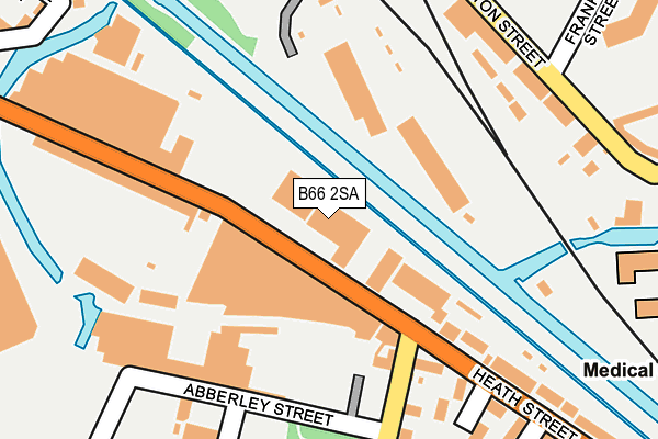 B66 2SA map - OS OpenMap – Local (Ordnance Survey)