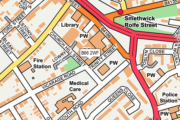 B66 2WF map - OS OpenMap – Local (Ordnance Survey)