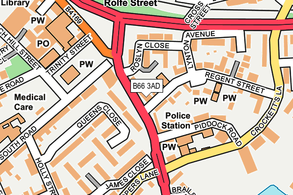 B66 3AD map - OS OpenMap – Local (Ordnance Survey)