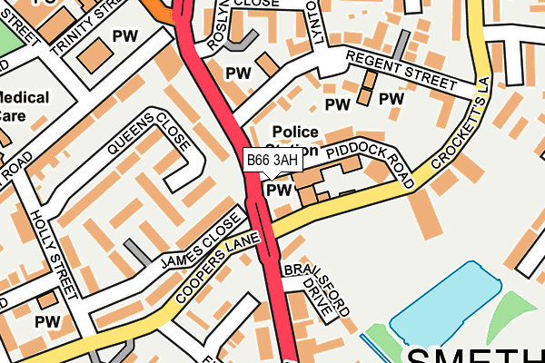 B66 3AH map - OS OpenMap – Local (Ordnance Survey)