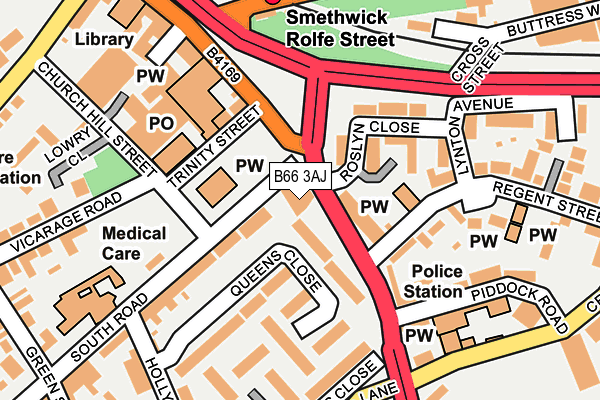 B66 3AJ map - OS OpenMap – Local (Ordnance Survey)