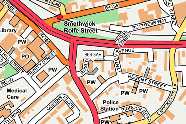 B66 3AR map - OS OpenMap – Local (Ordnance Survey)