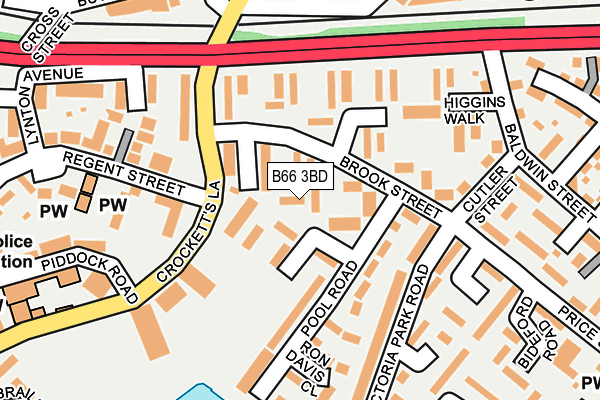 B66 3BD map - OS OpenMap – Local (Ordnance Survey)