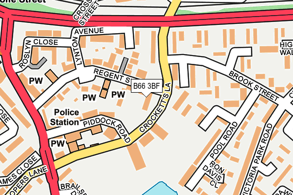 B66 3BF map - OS OpenMap – Local (Ordnance Survey)