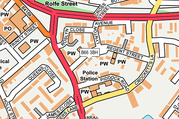 B66 3BH map - OS OpenMap – Local (Ordnance Survey)