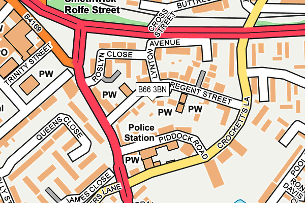 B66 3BN map - OS OpenMap – Local (Ordnance Survey)