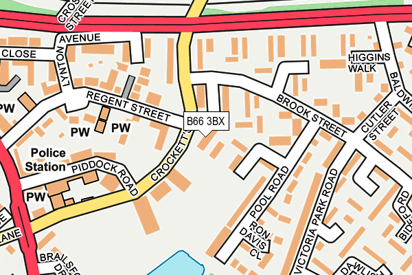 B66 3BX map - OS OpenMap – Local (Ordnance Survey)