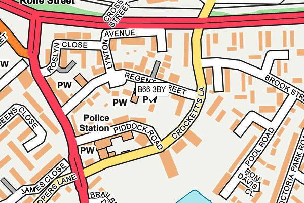 B66 3BY map - OS OpenMap – Local (Ordnance Survey)